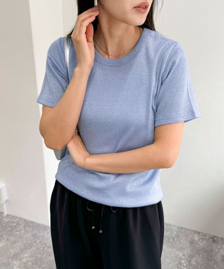 fredy emue「ラメテレコTシャツ」|Tシャツ・カットソー|