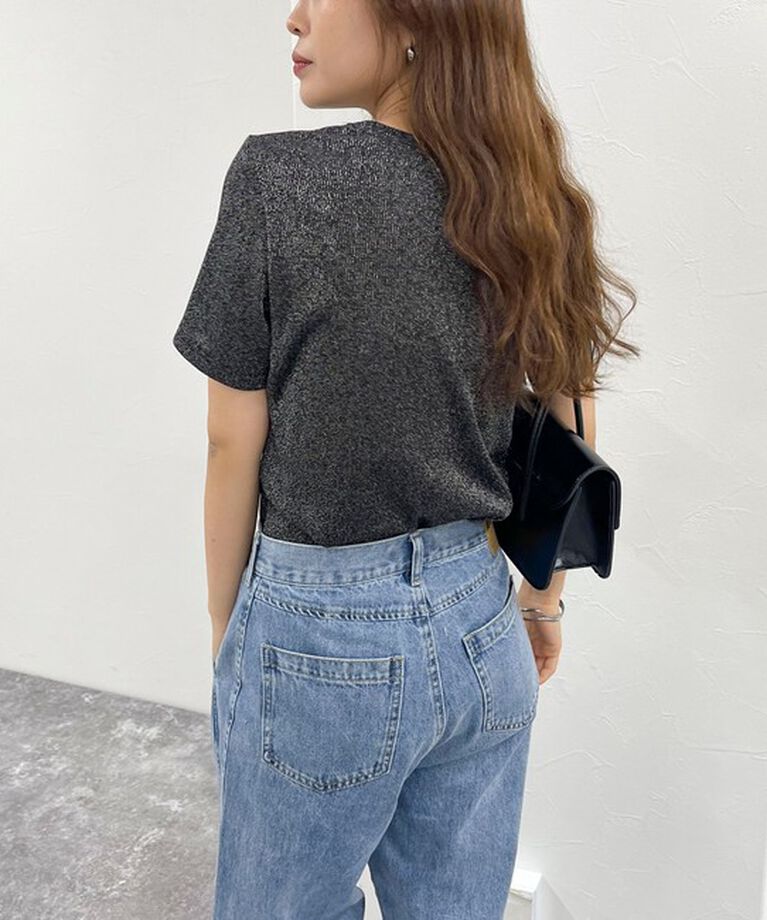 fredy emue「ラメテレコTシャツ」|Tシャツ・カットソー|