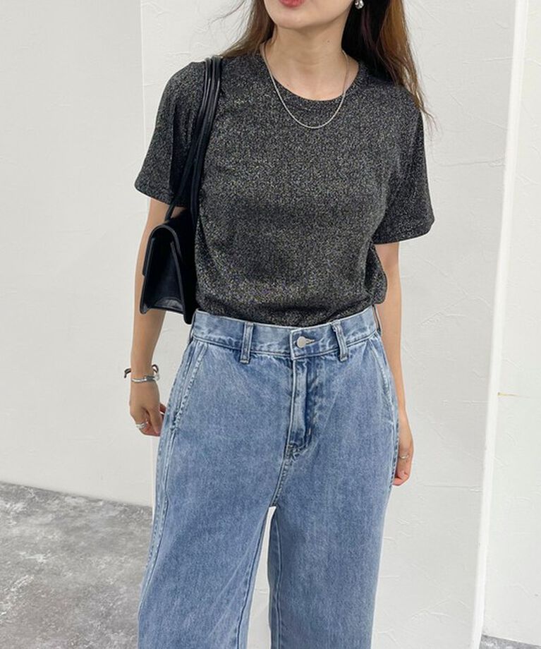 fredy emue「ラメテレコTシャツ」|Tシャツ・カットソー|