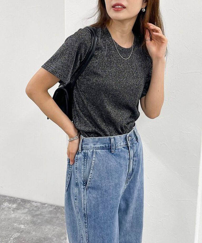 fredy emue「ラメテレコTシャツ」|Tシャツ・カットソー|