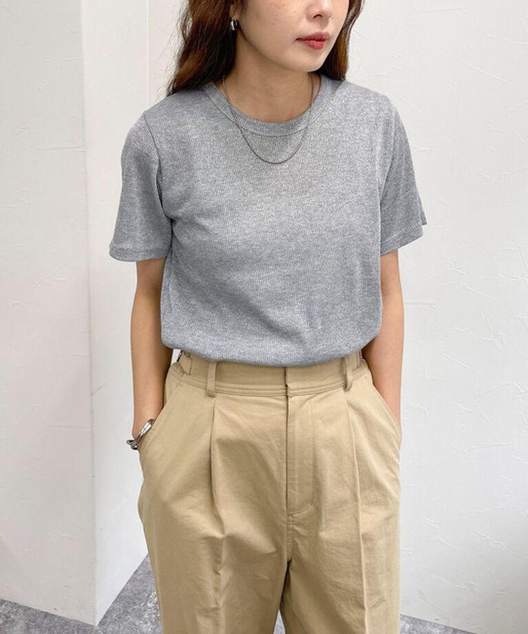 fredy emue「ラメテレコTシャツ」|Tシャツ・カットソー|