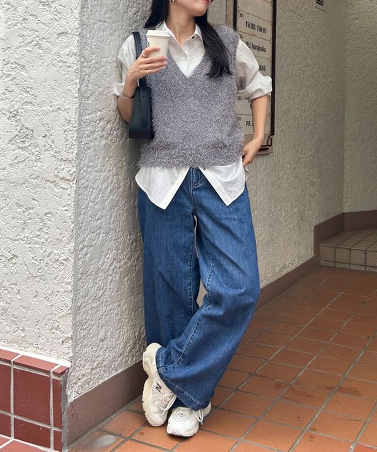 fredy emue「【WEB限定カラーあり】ポリフェザーニットベスト」|ベスト・ジレ|
