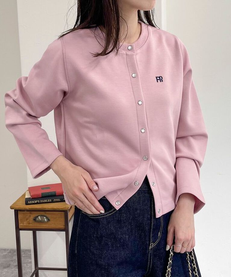 fredy emue「FR刺繍スナップカーディガン」|カーディガン|ベビーピンク