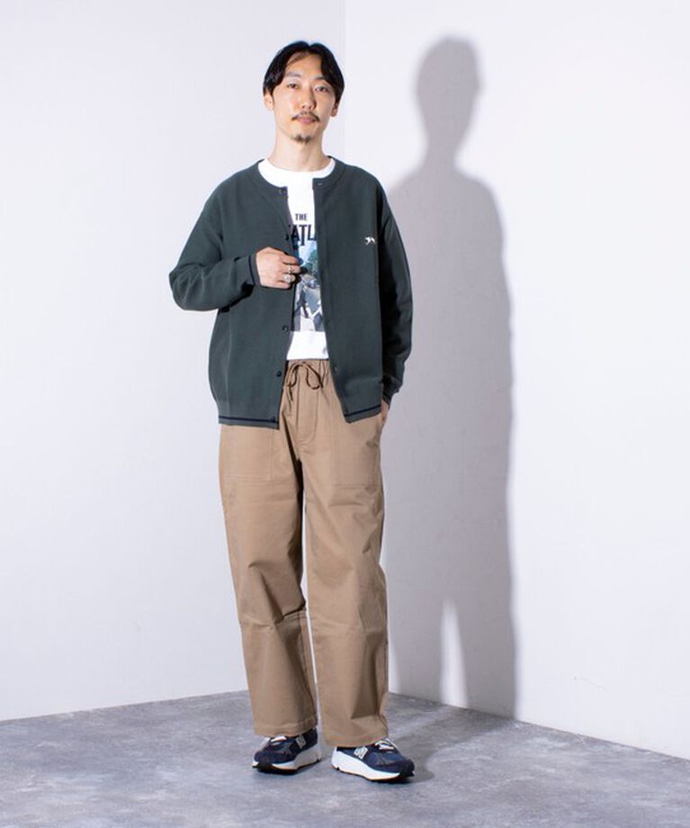 GLOSTER「【GLOSTER/グロスター】フレンチブルドッグ刺繍 クルーネックカーディガン ワンポイント」|カーディガン|