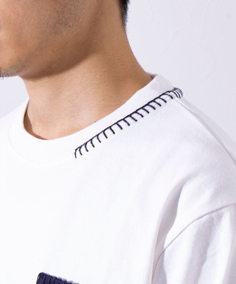 GLOSTER「【GLOSTER/グロスター】ニットポケット ハンドステッチ ポケット長袖Tシャツ」|Tシャツ・カットソー|