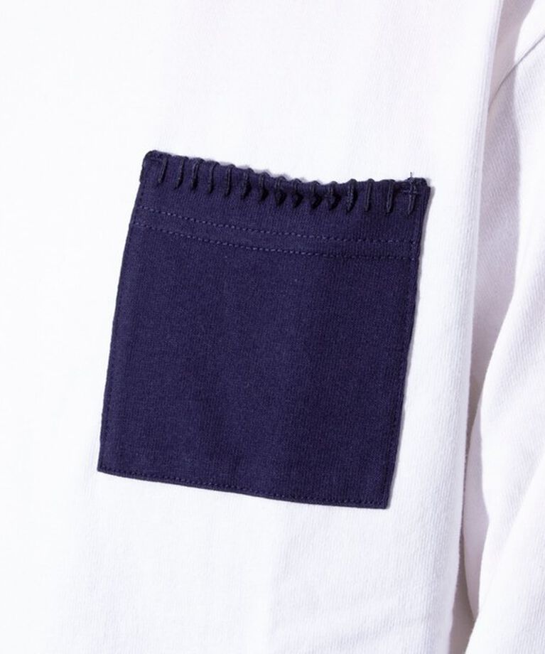 GLOSTER「【GLOSTER/グロスター】ニットポケット ハンドステッチ ポケット長袖Tシャツ」|Tシャツ・カットソー|