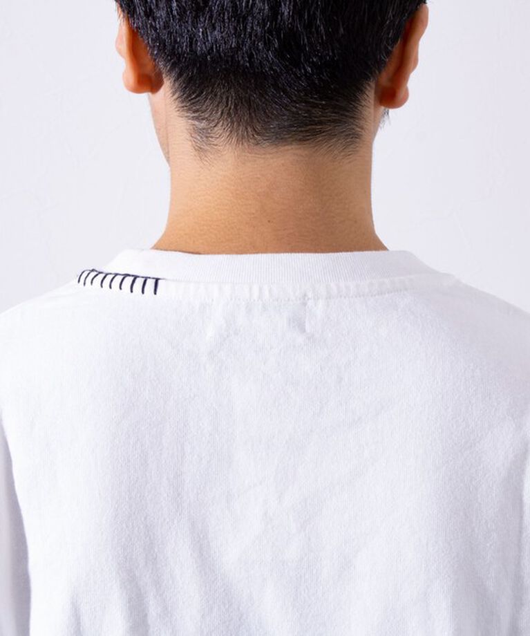 GLOSTER「【GLOSTER/グロスター】ニットポケット ハンドステッチ ポケット長袖Tシャツ」|Tシャツ・カットソー|