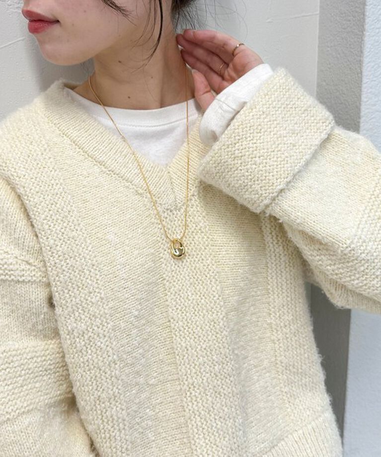 fredy emue「つぶしモチーフトップロングネックレス」|ネックレス|