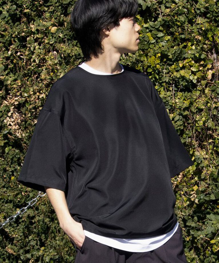 GLOSTER「【TAION/タイオン】GLOSTER別注 ミリタリー Ripstop 半袖Tシャツ」|Tシャツ・カットソー|ブラック