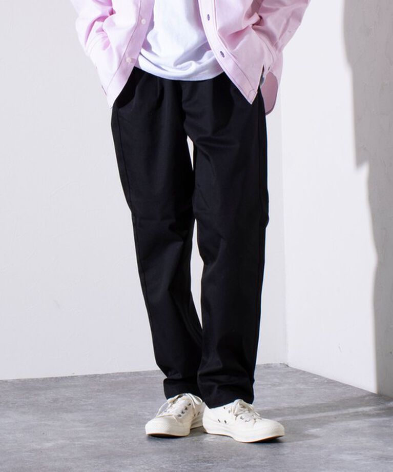 GLOSTER「【Dickies/ディッキーズ】ツイル ワークイージーパンツ チノパン テーパード」|チノ|ブラック