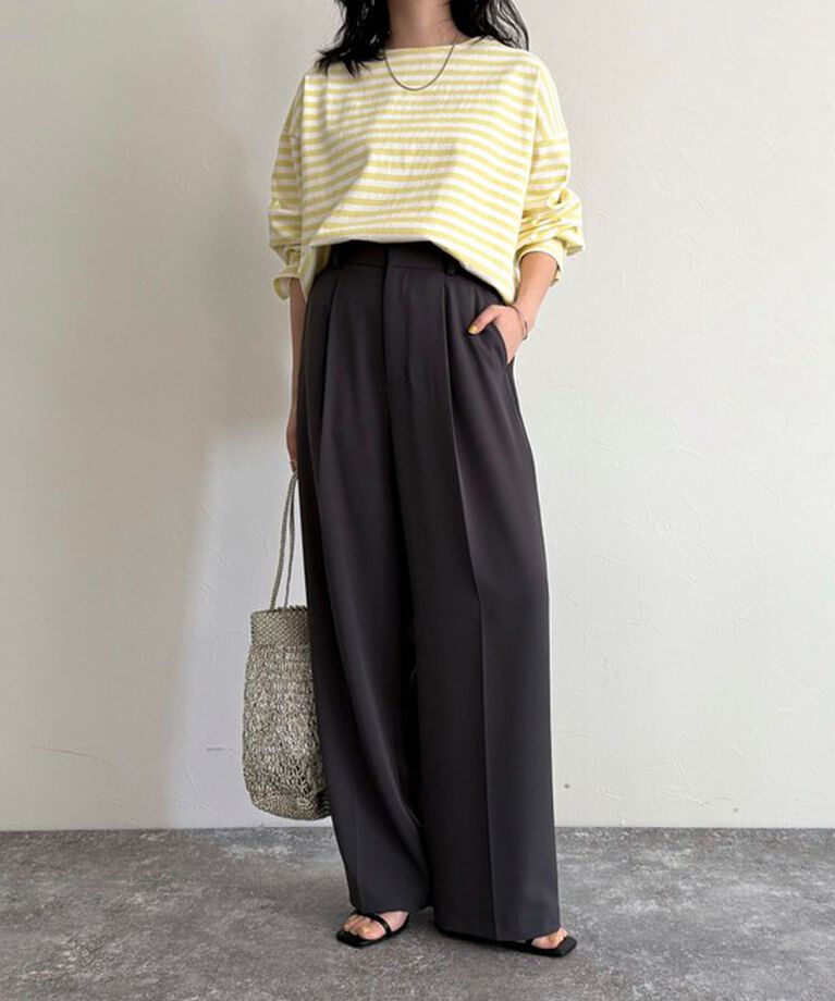 fredy emue「ボーダーハートパッチプルオーバーカットソー」|Tシャツ・カットソー|