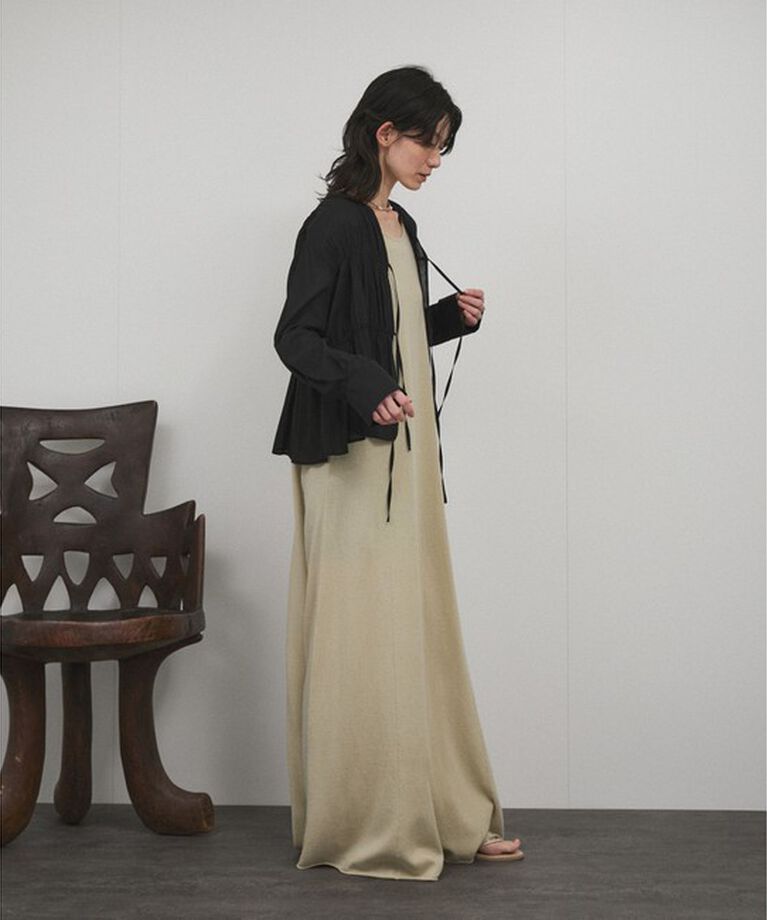 SALON adam et rope'「【WEB限定】フロントリボンティアードギャザーブラウス」|シャツ・ブラウス|