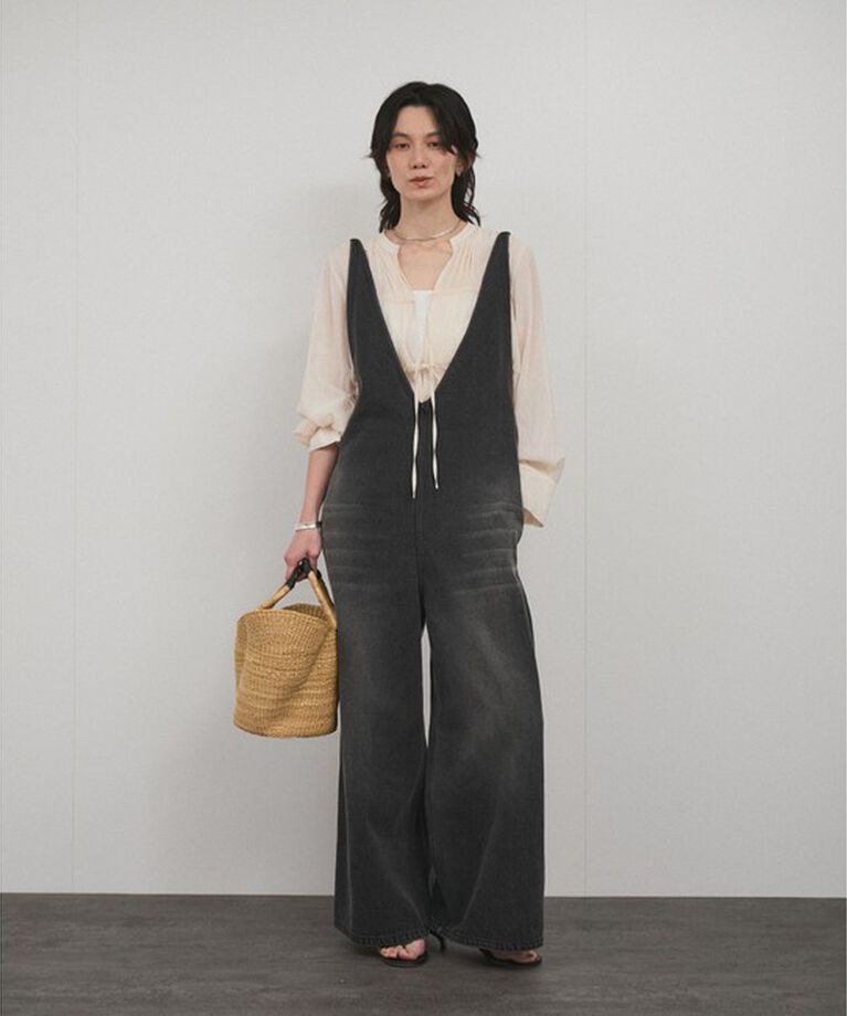 SALON adam et rope'「【WEB限定】フロントリボンティアードギャザーブラウス」|シャツ・ブラウス|