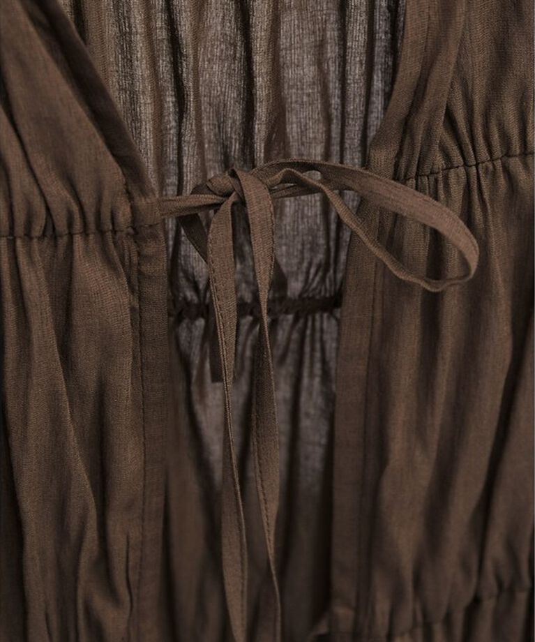 SALON adam et rope'「【WEB限定】フロントリボンティアードギャザーブラウス」|シャツ・ブラウス|