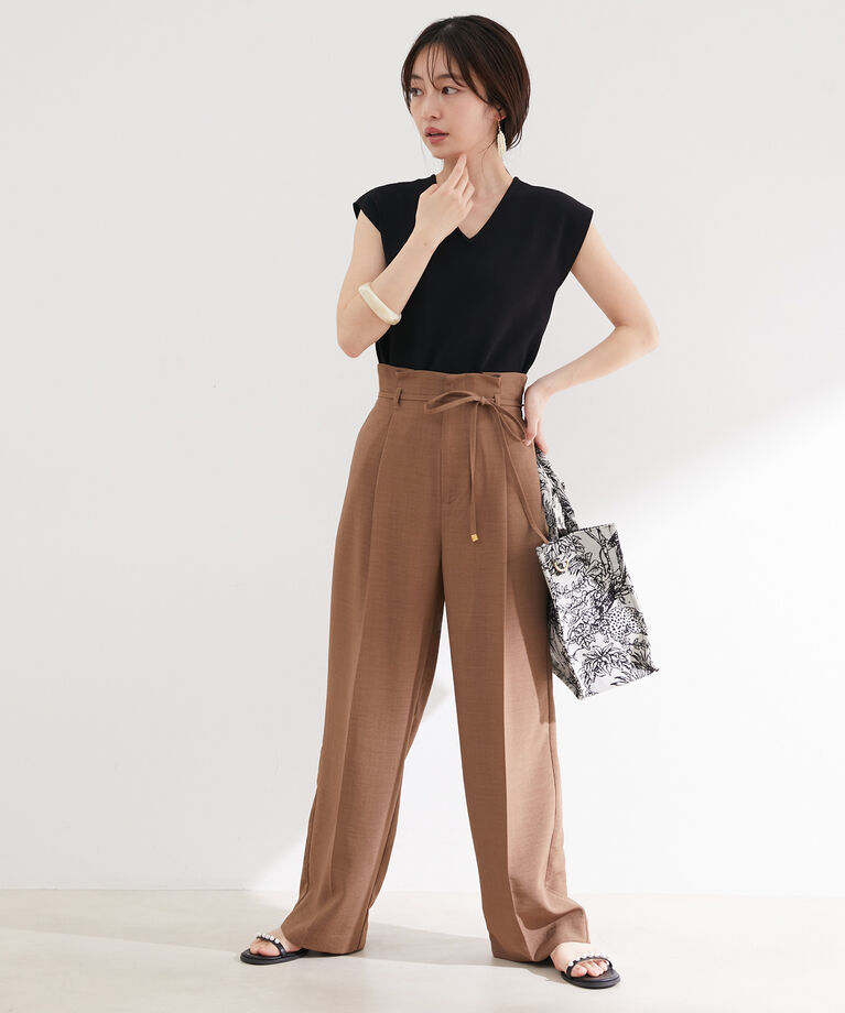 VIS「【UVケア・接触冷感・洗える】前後2WAY美人スリーブニットプルオーバー」|ニット・セーター|
