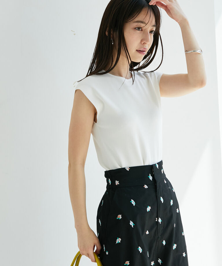 VIS「【UVケア・接触冷感・洗える】前後2WAY美人スリーブニットプルオーバー」|ニット・セーター|