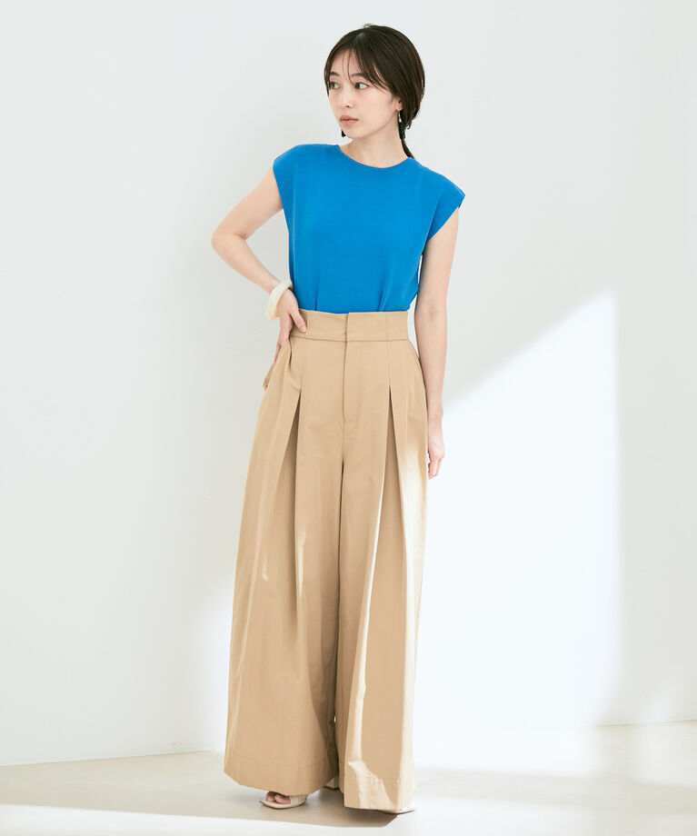 VIS「【UVケア・接触冷感・洗える】前後2WAY美人スリーブニットプルオーバー」|ニット・セーター|