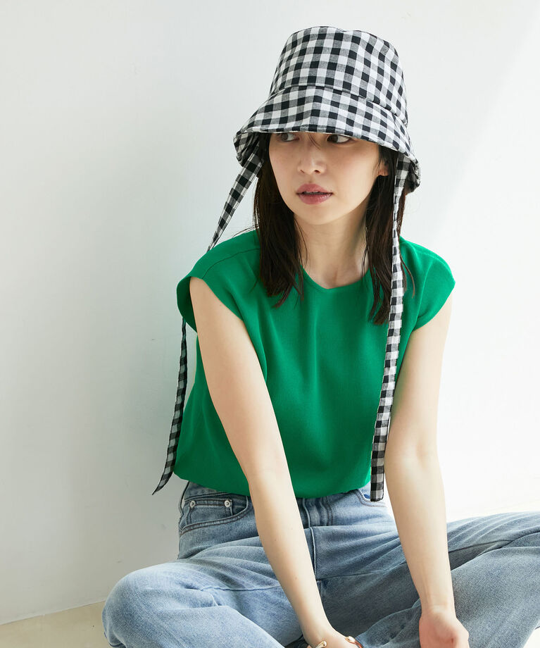 VIS「【UVケア・接触冷感・洗える】前後2WAY美人スリーブニットプルオーバー」|ニット・セーター|