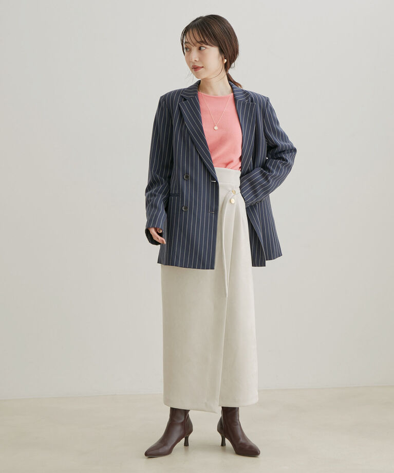 VIS「【Washable・EASY CARE】エコウールタッチジャケット【sustainable】」|テーラードジャケット|