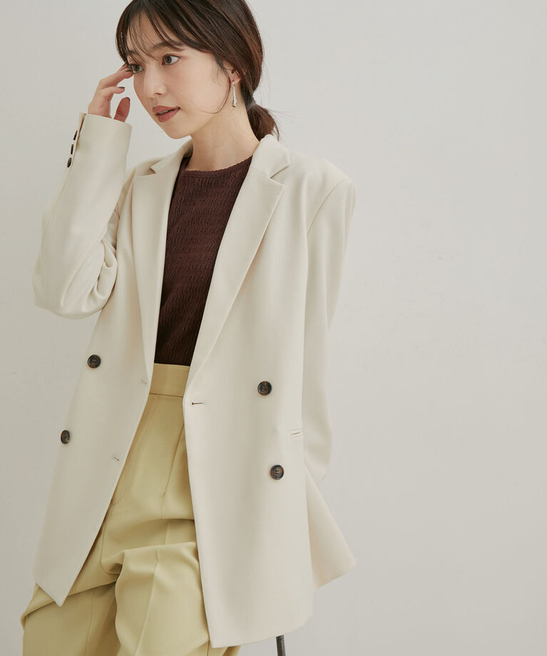 VIS「【Washable・EASY CARE】エコウールタッチジャケット【sustainable】」|テーラードジャケット|