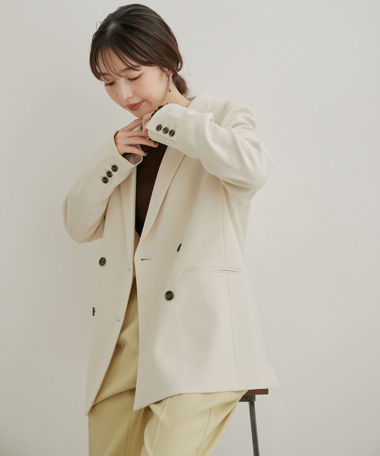 VIS「【Washable・EASY CARE】エコウールタッチジャケット【sustainable】」|テーラードジャケット|