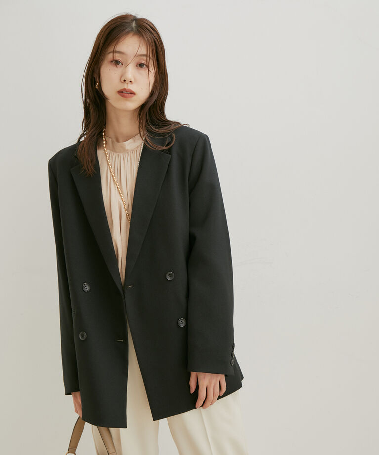VIS「【Washable・EASY CARE】エコウールタッチジャケット【sustainable】」|テーラードジャケット|