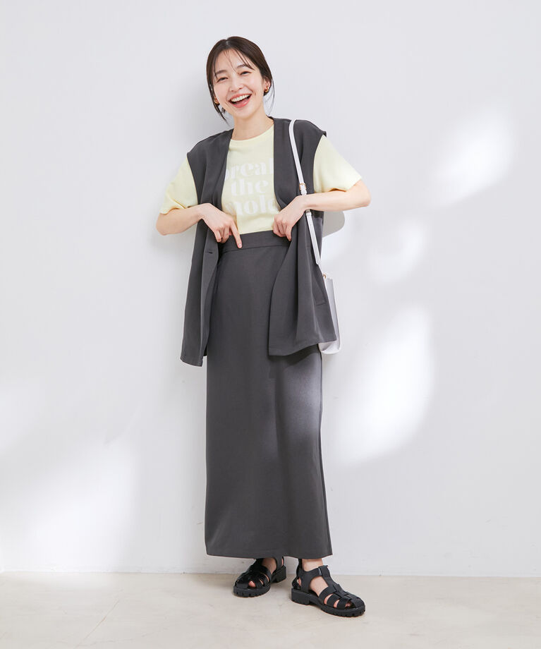 vis-a-vis「【WEB限定】【洗える】ジレ＆ナロースカートセット」|スカート|