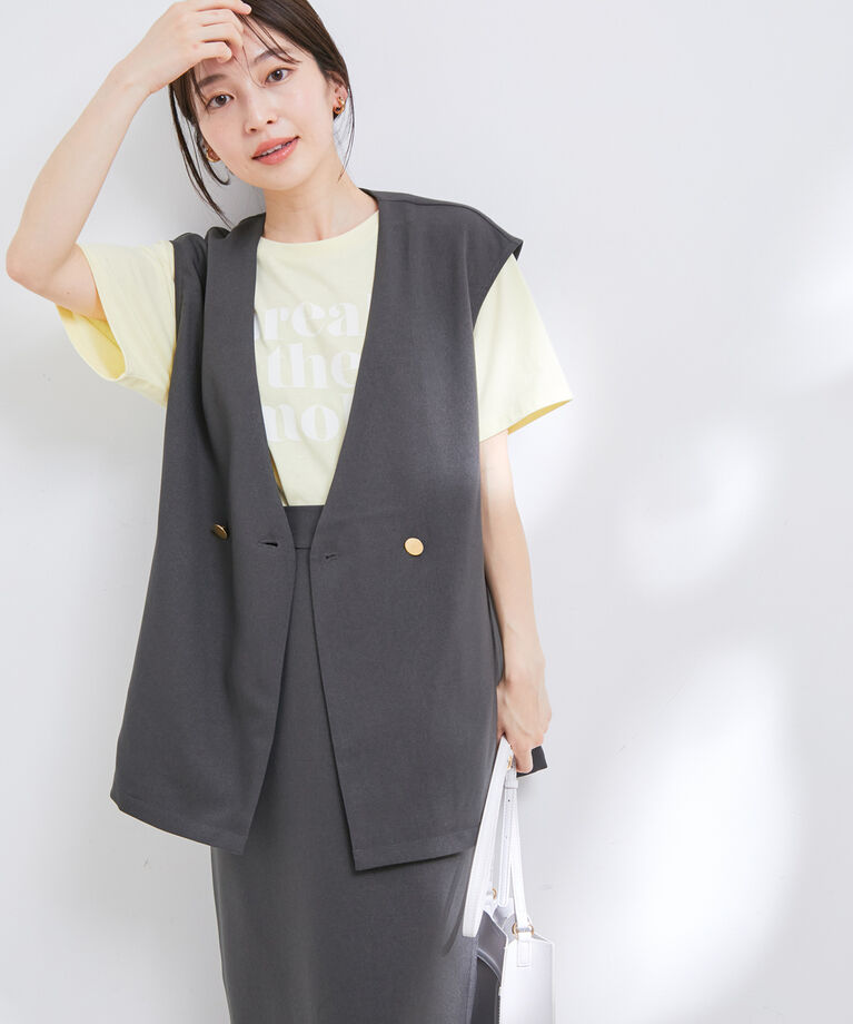 vis-a-vis「【WEB限定】【洗える】ジレ＆ナロースカートセット」|スカート|