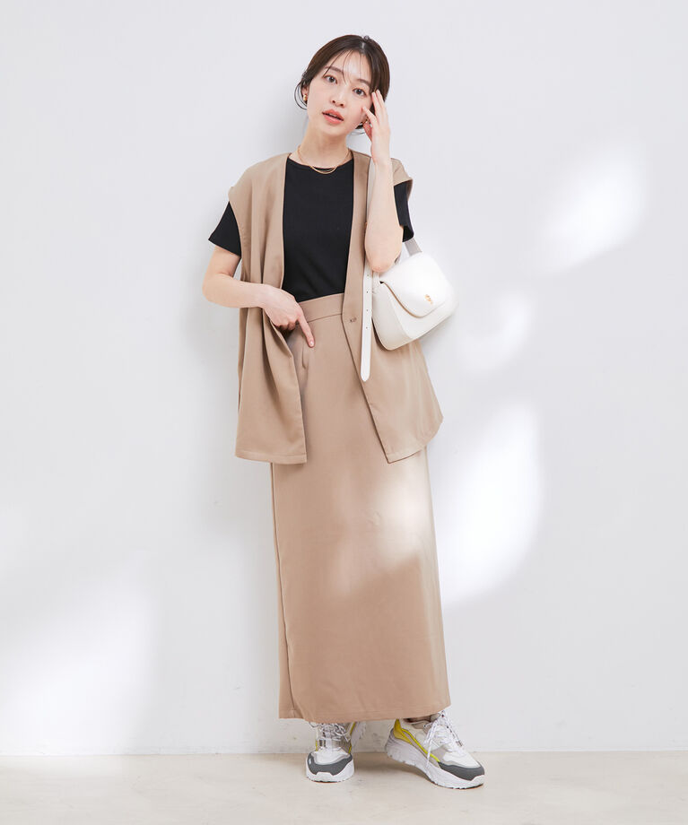 vis-a-vis「【WEB限定】【洗える】ジレ＆ナロースカートセット」|スカート|