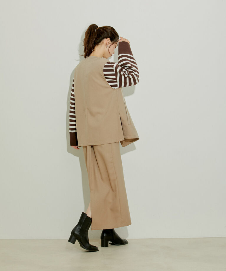 vis-a-vis「【WEB限定】【洗える】ジレ＆ナロースカートセット」|スカート|
