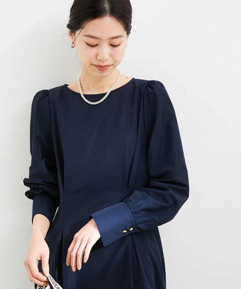 VIS「ウエストタックゴールドボタン付きワンピース」|ワンピース|