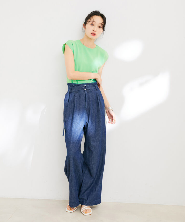 VIS「【新色】【前後2WAY】美人スリーブニットプルオーバー【UVケア・接触冷感・洗える】」|ニット・セーター|