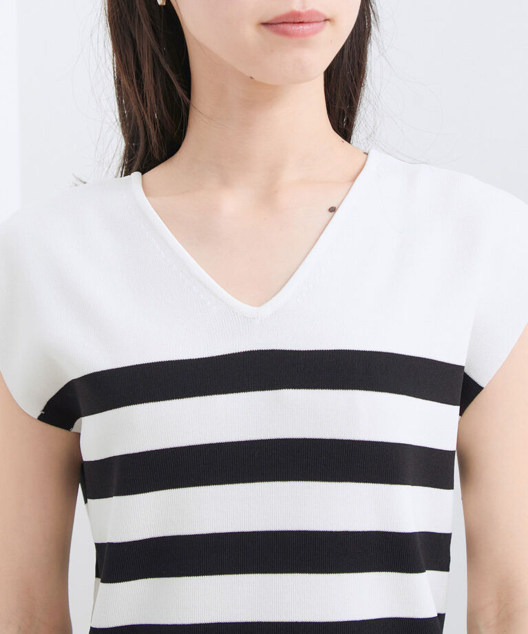 VIS「【新色】【前後2WAY】美人スリーブニットプルオーバー【UVケア・接触冷感・洗える】」|ニット・セーター|