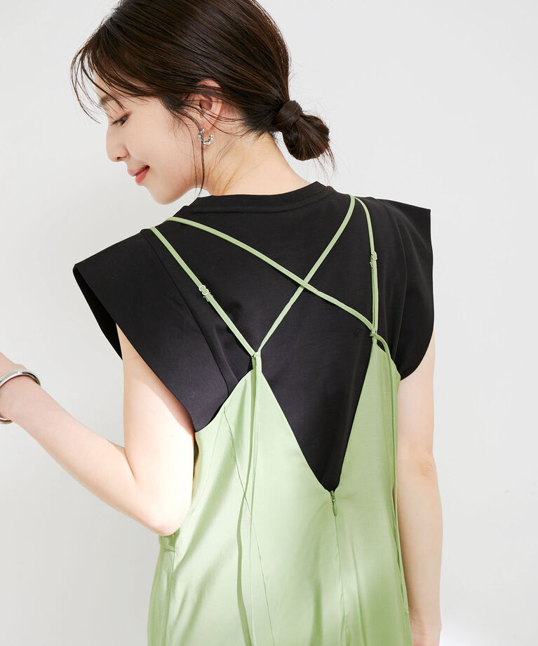VIS「バックストラップキャミワンピース」|ワンピース|