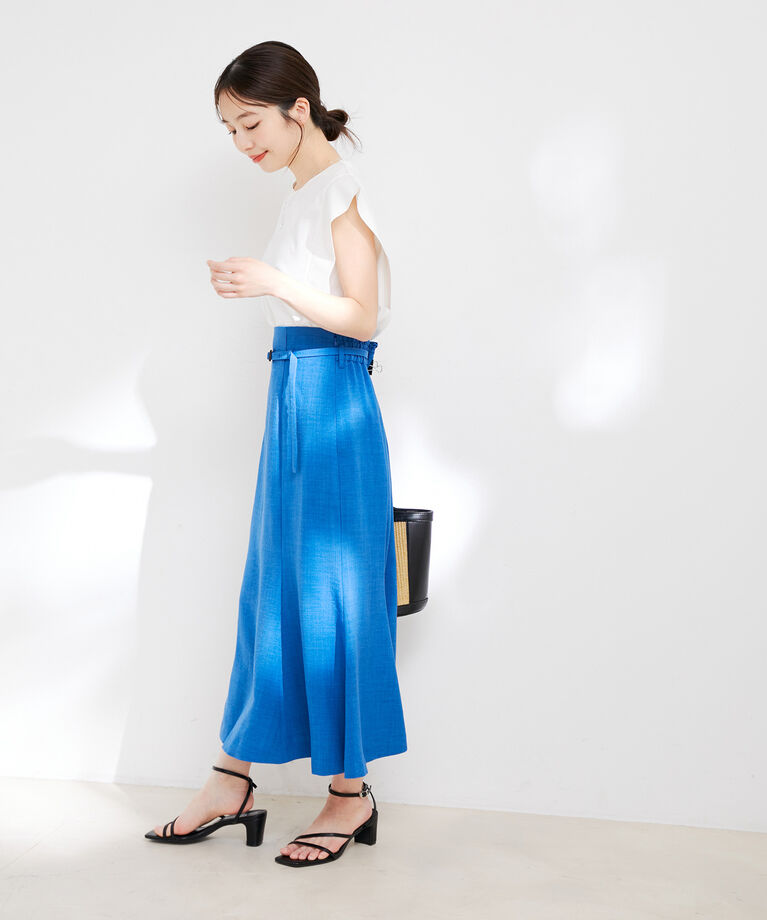 VIS「【接触冷感・洗える】シルケットフレンチスリーブトップス」|Tシャツ・カットソー|