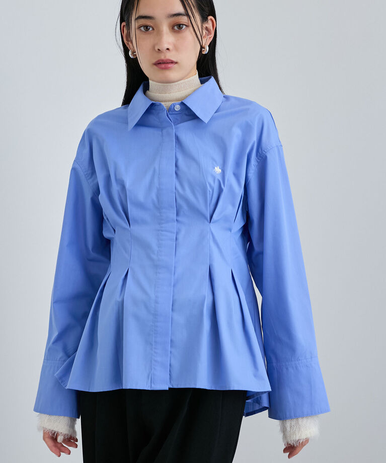 VIS「【POLO BCS】VIS別注ウエストタックフレアシャツ【洗える】」|シャツ・ブラウス|
