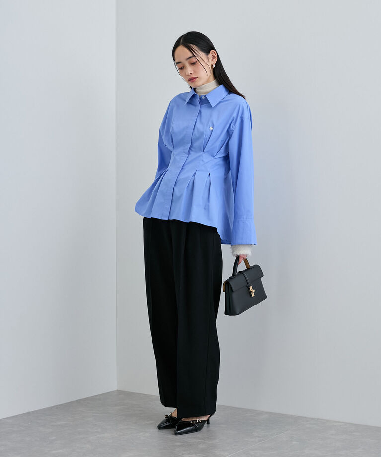 VIS「【POLO BCS】VIS別注ウエストタックフレアシャツ【洗える】」|シャツ・ブラウス|