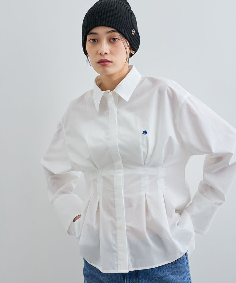 VIS「【POLO BCS】VIS別注ウエストタックフレアシャツ【洗える】」|シャツ・ブラウス|