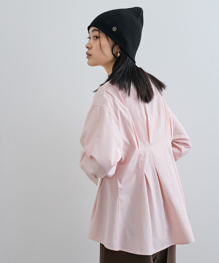 VIS「【POLO BCS】VIS別注ウエストタックフレアシャツ【洗える】」|シャツ・ブラウス|