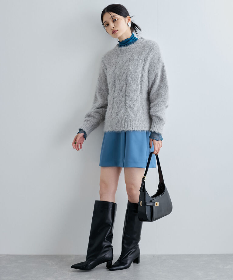 VIS「袖クシュクシュテレコハイネックプルオーバー」|Tシャツ・カットソー|