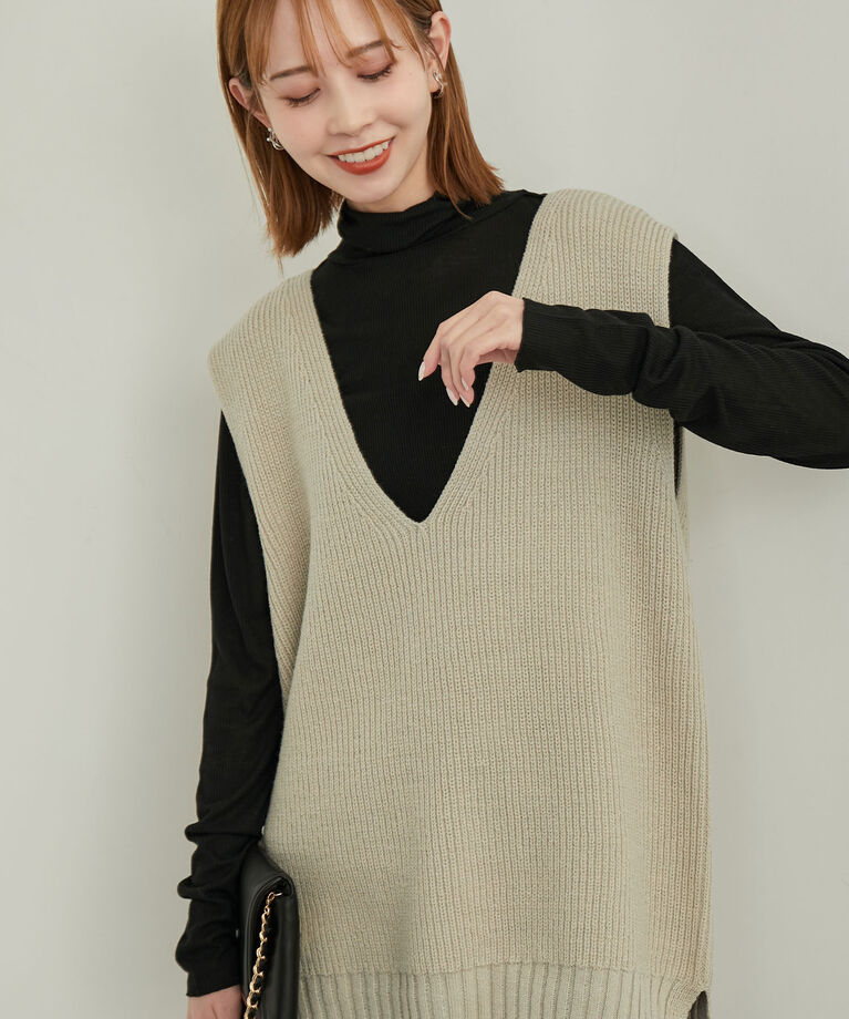 Rope’Picnic「【WEB限定カラー: ライトグレー,イエロー】シアーカットタートル」|Tシャツ・カットソー|