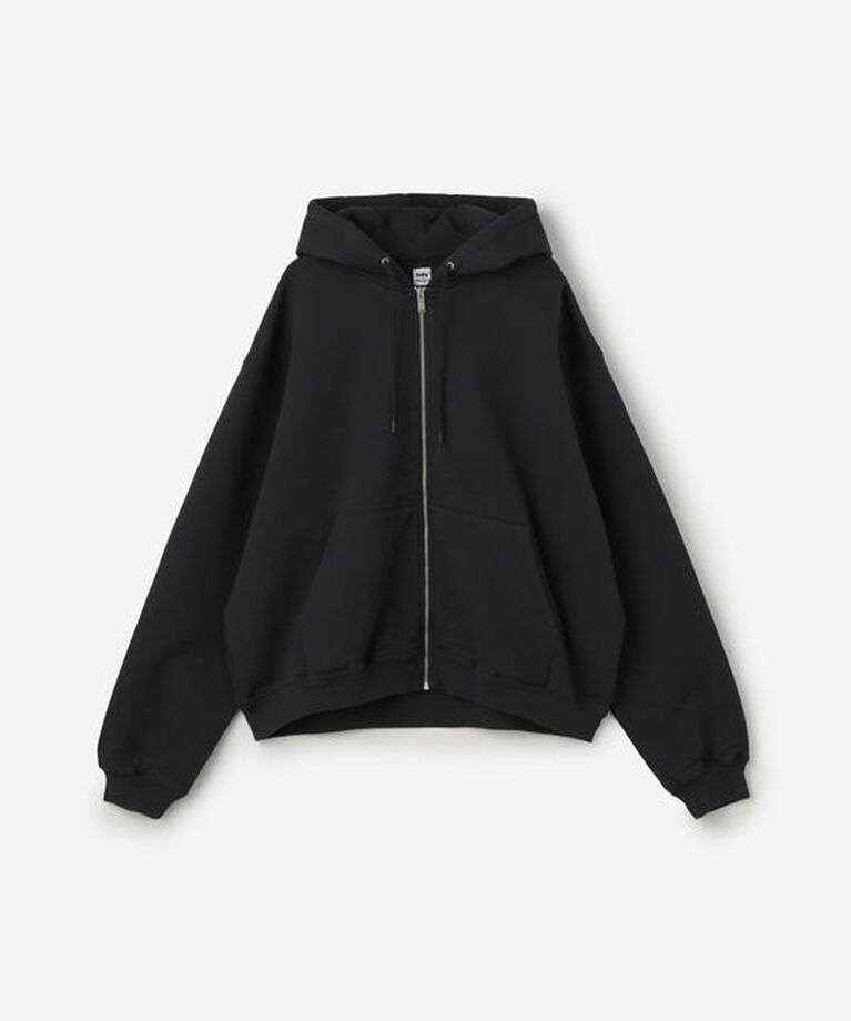  「ndx | 〈別注〉 コットン ジップパーカー MEN」|パーカー|BLACK