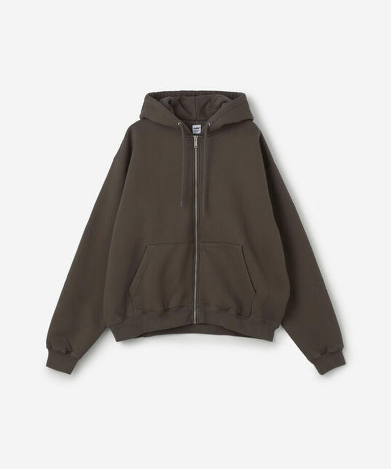  「ndx | 〈別注〉 コットン ジップパーカー MEN」|パーカー|BROWN