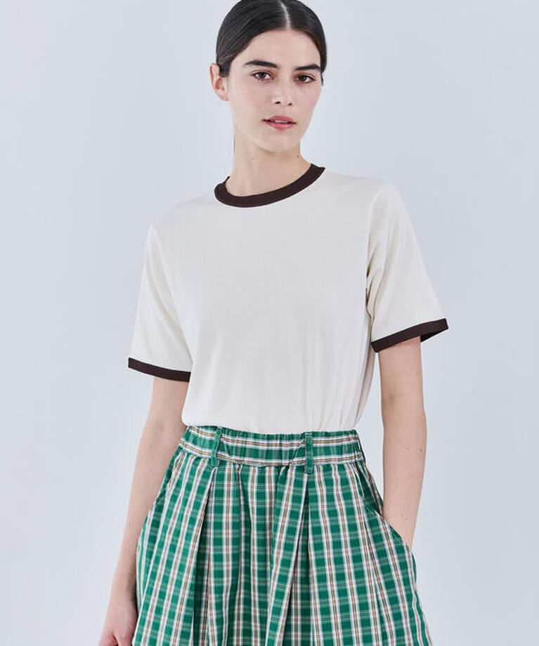  「RYE TENDER | 〈別注〉リンガーニットTシャツ WOMEN」|ニット・セーター|WHITE