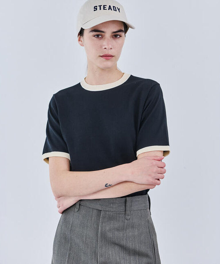  「RYE TENDER | 〈別注〉リンガーニットTシャツ WOMEN」|ニット・セーター|