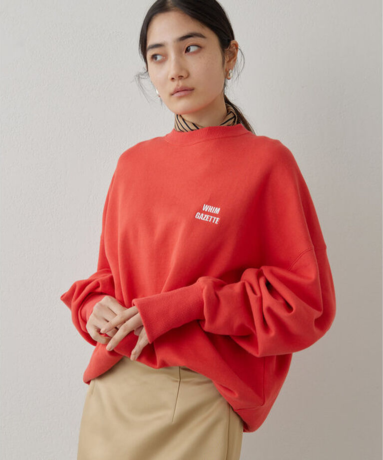  「【WEB限定カラーあり】ロゴ刺繍ウラケプルオーバー」|Tシャツ・カットソー|レッド
