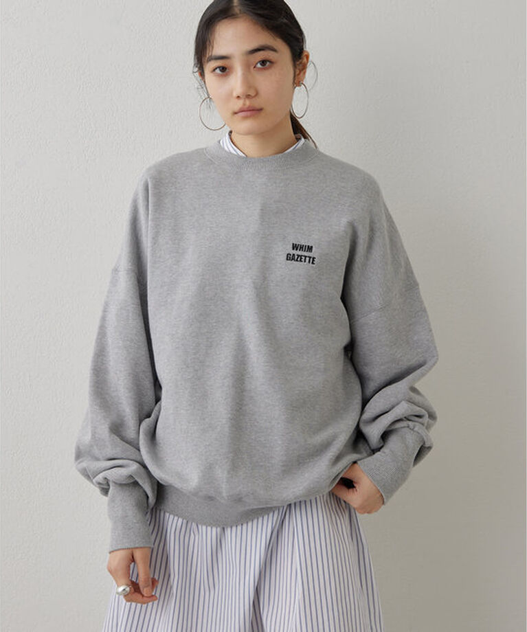  「【WEB限定カラーあり】ロゴ刺繍ウラケプルオーバー」|Tシャツ・カットソー|ライトグレー