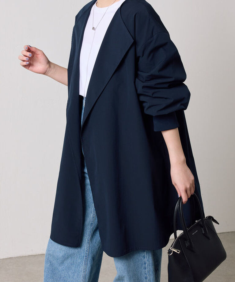  「エアリーバックバルーンコート」|その他|ネイビー