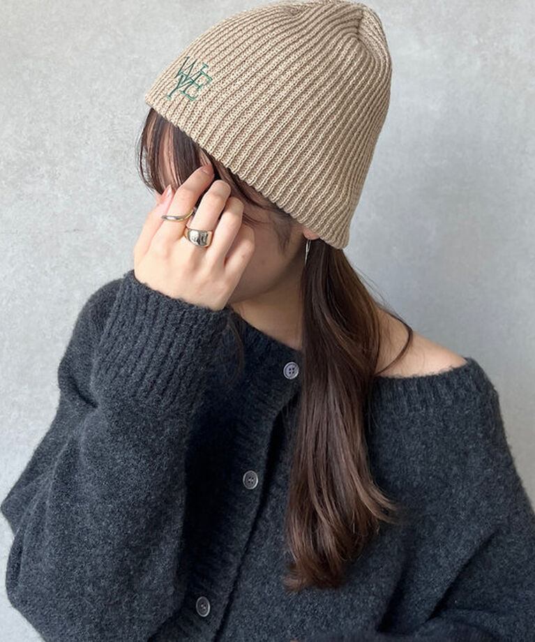  「ロゴ刺繍ニット帽」|ハット|