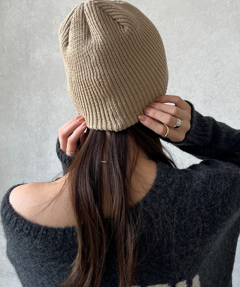  「ロゴ刺繍ニット帽」|ハット|